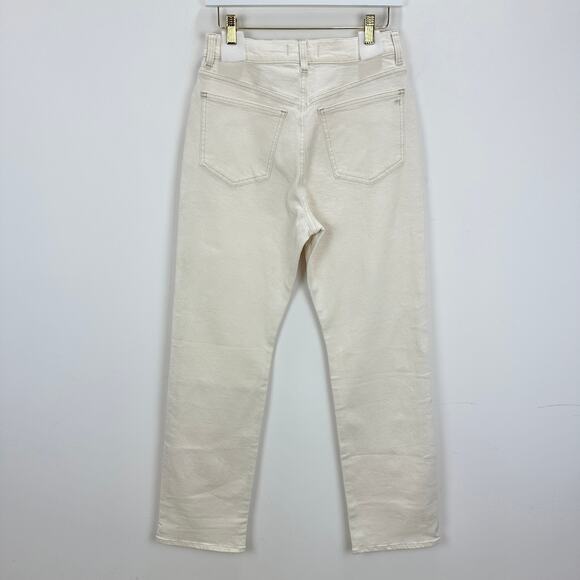 Madewell The 90s Straight Jean Vintage Canvas Beige High Waist US 27 NWT - Picture 9 of 14